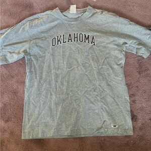 Vintage Gray Oklahoma T-Shirt back‎ hit